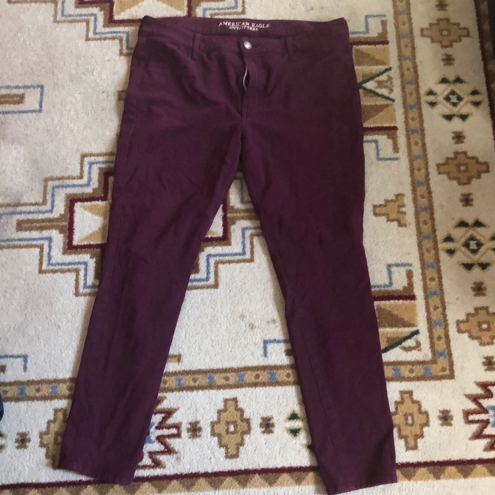 American Eagle Maroon Size 18 Jegging